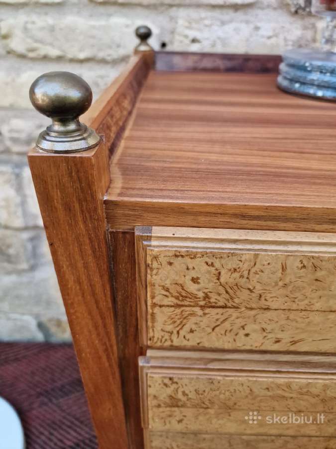 Vintažinė mid century riešutmedžio komoda - nuotraukos Nr. 9