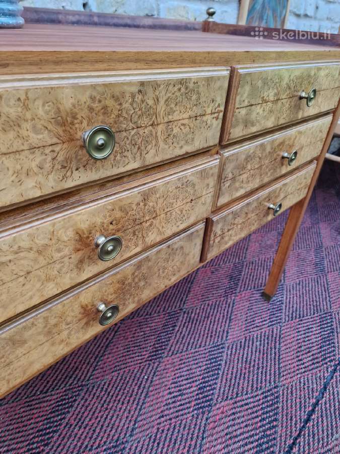 Vintažinė mid century riešutmedžio komoda - nuotraukos Nr. 10