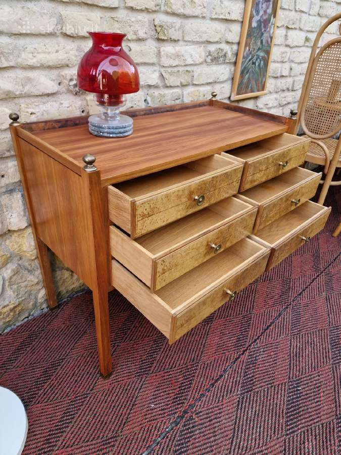 Vintažinė mid century riešutmedžio komoda - nuotraukos Nr. 12