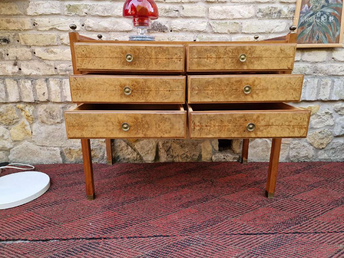 Vintažinė mid century riešutmedžio komoda - nuotraukos Nr. 15