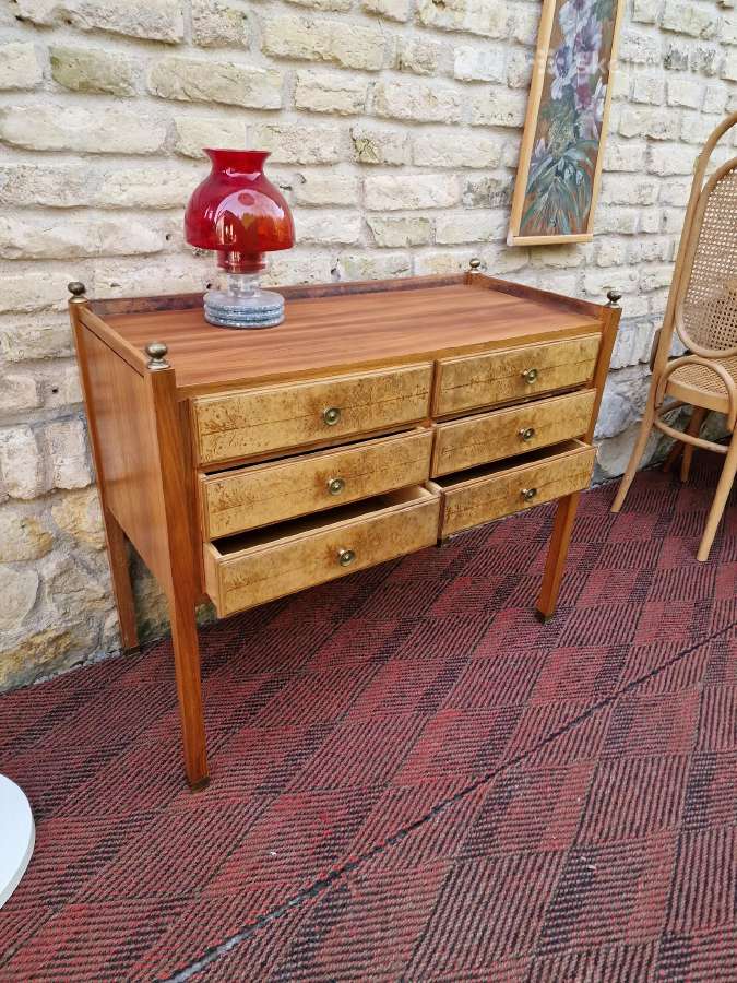 Vintažinė mid century riešutmedžio komoda - nuotraukos Nr. 20