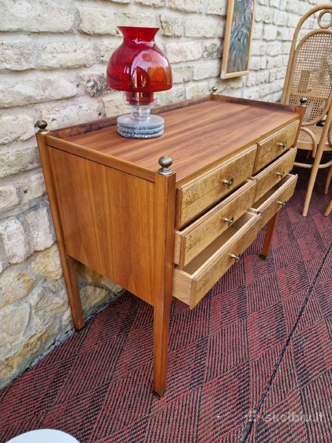 Vintažinė mid century riešutmedžio komoda - nuotraukos Nr. 23