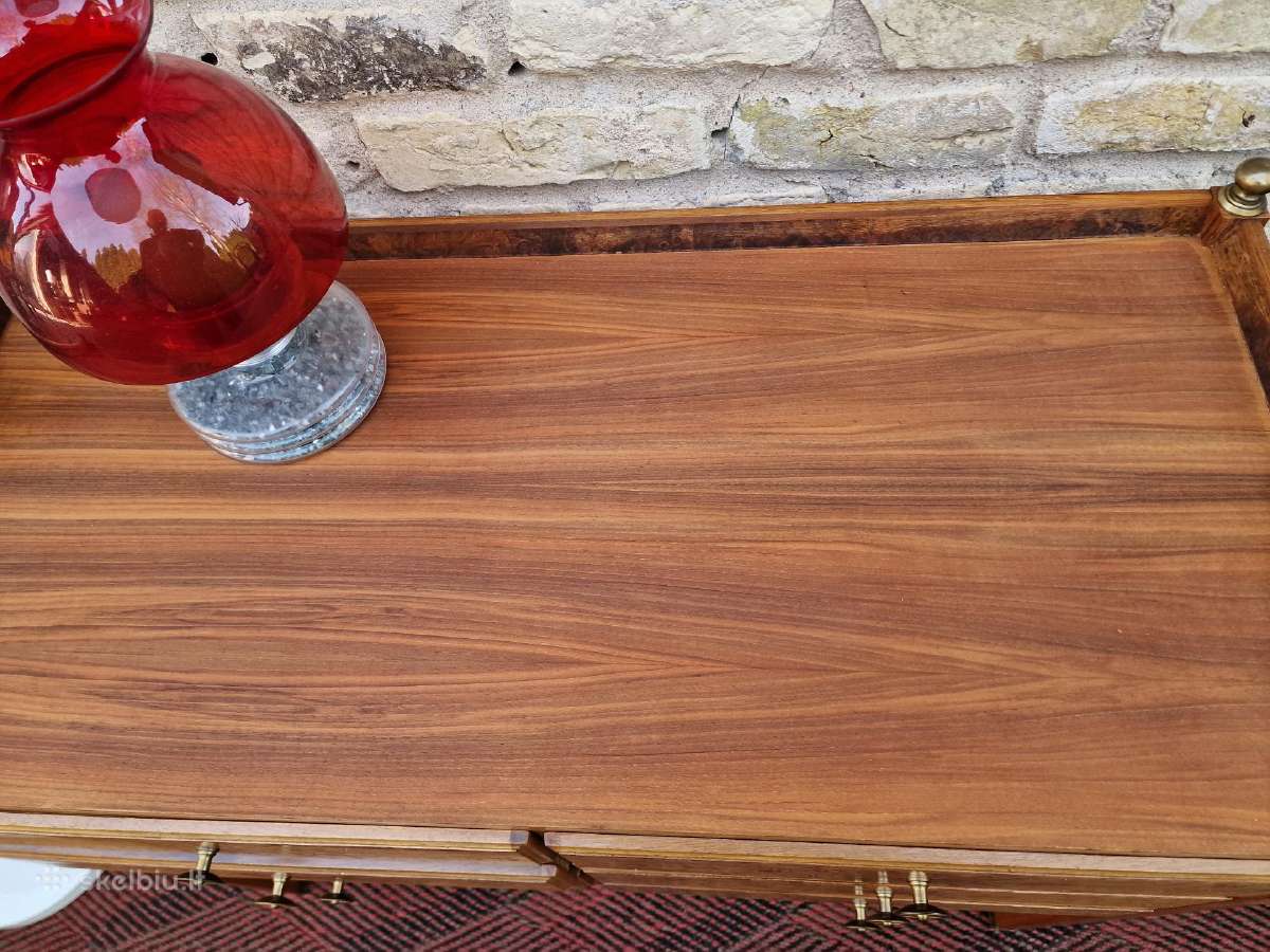 Vintažinė mid century riešutmedžio komoda - nuotraukos Nr. 7