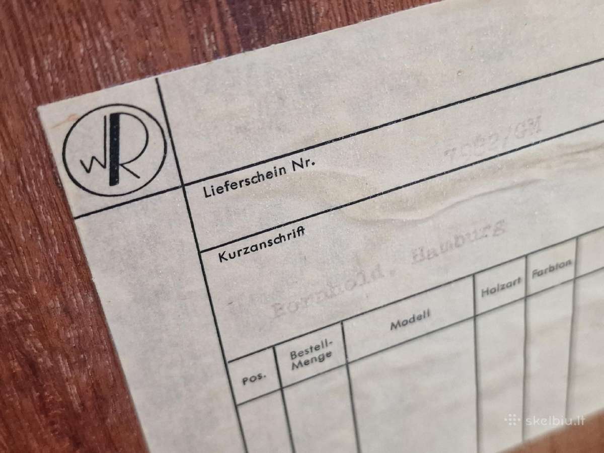 Vintažinė mid century riešutmedžio komoda - nuotraukos Nr. 27