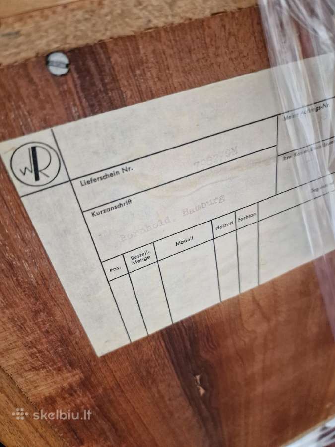 Vintažinė mid century riešutmedžio komoda - nuotraukos Nr. 31