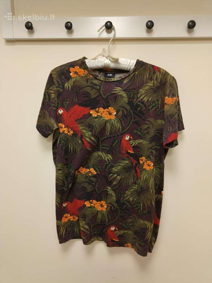 H&m marškinėliai su papūgomis, XS