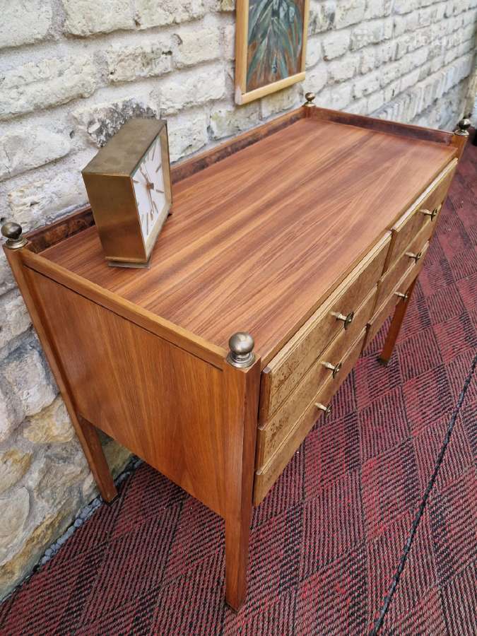 Vintažinė mid century riešutmedžio komoda - nuotraukos Nr. 30