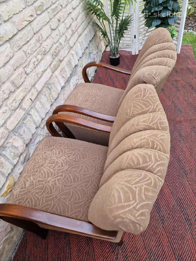 Vintažiniai Art Deco bukmedžio foteliai - nuotraukos Nr. 37