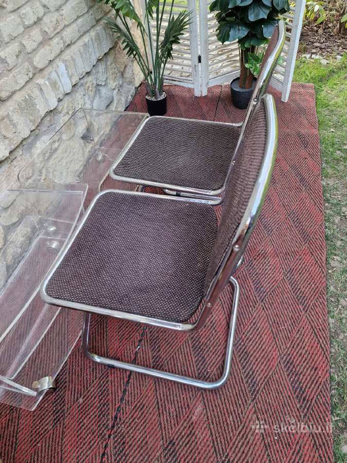 Vintažinės mid century Bauhaus st.konsolinės kėdės - nuotraukos Nr. 15