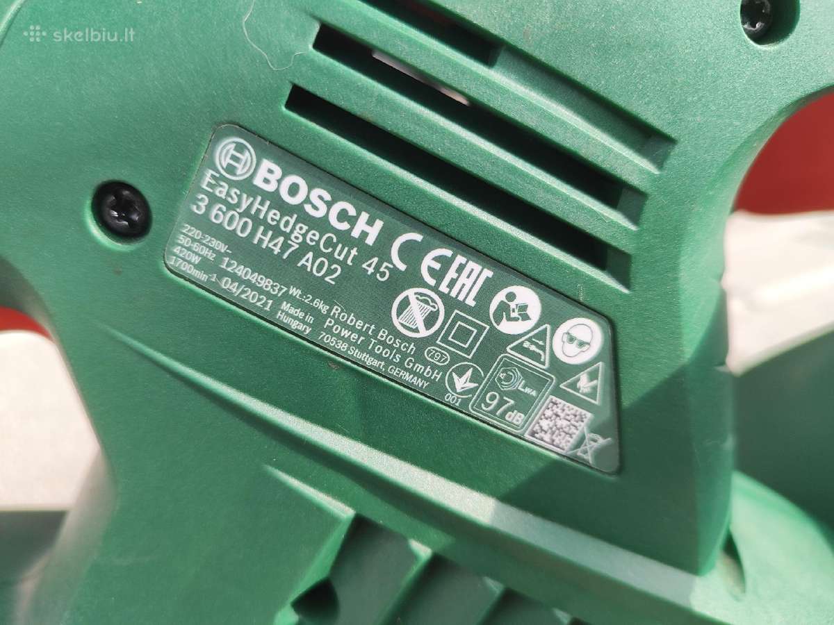 Gyvatvorių žirklės Bosch Easyhedgecut 45 420w - nuotraukos Nr. 4