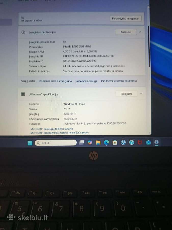 Hp kompiuteris,plonas gerai laikanti baterija