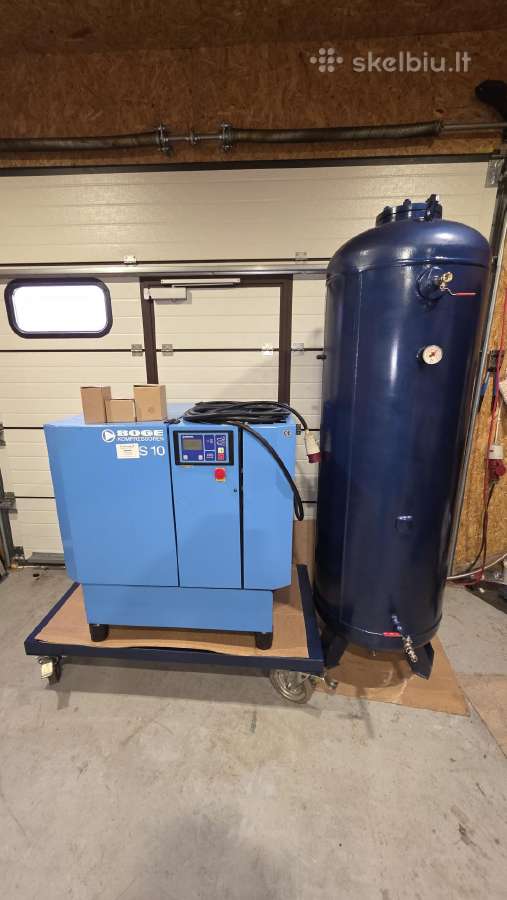 Sraigtinis oro kompresorius Boge S10 500ltr talpa