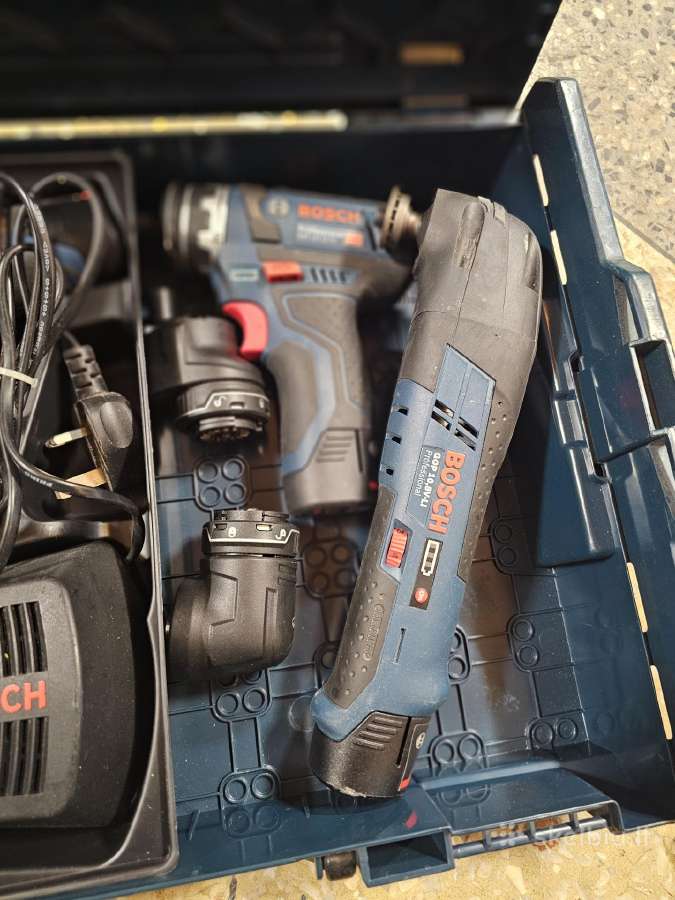 Bosch 12v 3 irankiu komplektas su 3 x baterijomis. - nuotraukos Nr. 2