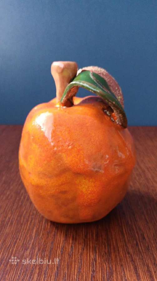 Dekoratyvinė keraminė obuolio statulėlė, 11cm aukš - nuotraukos Nr. 4