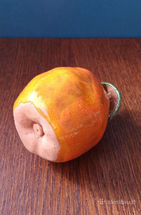 Dekoratyvinė keraminė obuolio statulėlė, 11cm aukš - nuotraukos Nr. 7
