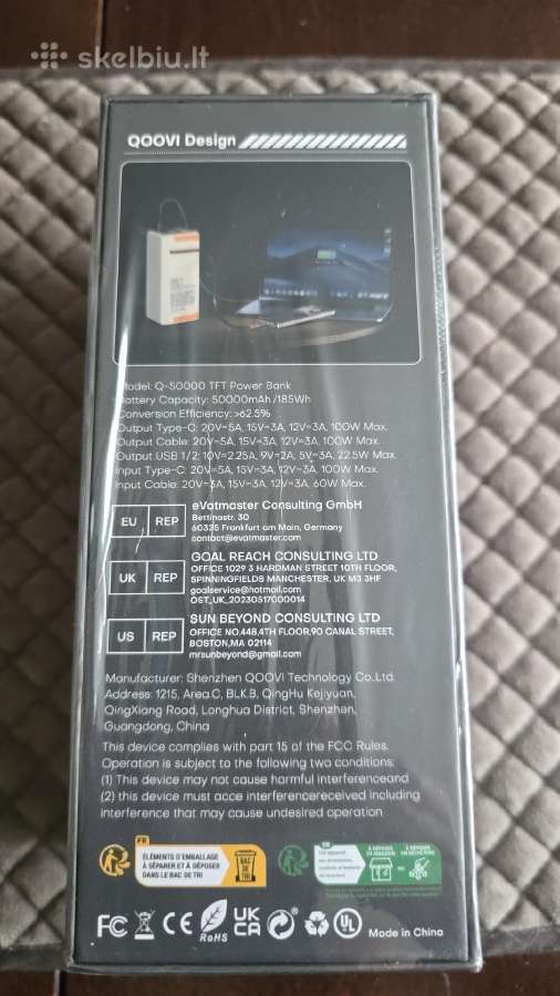 Powerbank Qoovi 50000mah Pd100w - nuotraukos Nr. 2