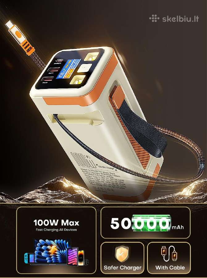 Powerbank Qoovi 50000mah Pd100w - nuotraukos Nr. 3
