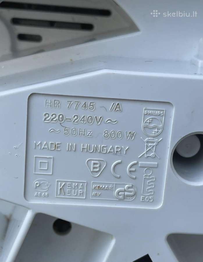 Virtuvinis kombainas Philips Hr7745, 800w, tvarkin - nuotraukos Nr. 6