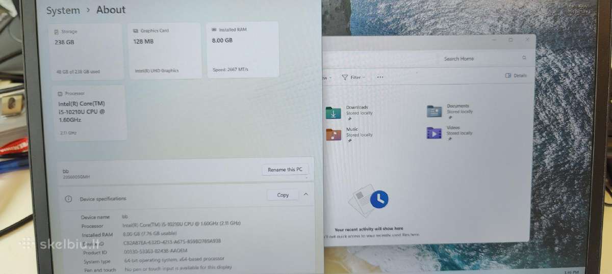 Lenovo T15 gen1 cpu I5 8 GB 256 SSD - nuotraukos Nr. 6