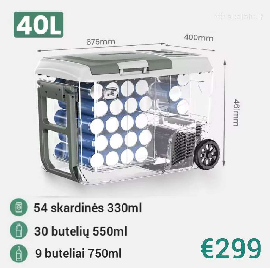 Alpicool 25l/40l nešiojamas dviejų zonų 12v/24v/22 - nuotraukos Nr. 3