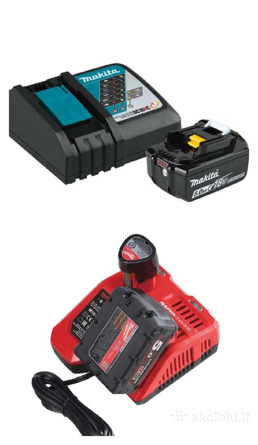 Milwaukee / Makita Akumuliatoriai