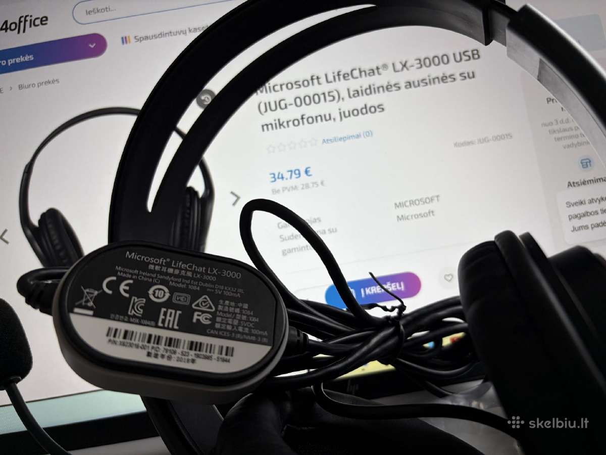 Ausinės Microsoft Lifechat Lx-3000. Naujos - nuotraukos Nr. 2