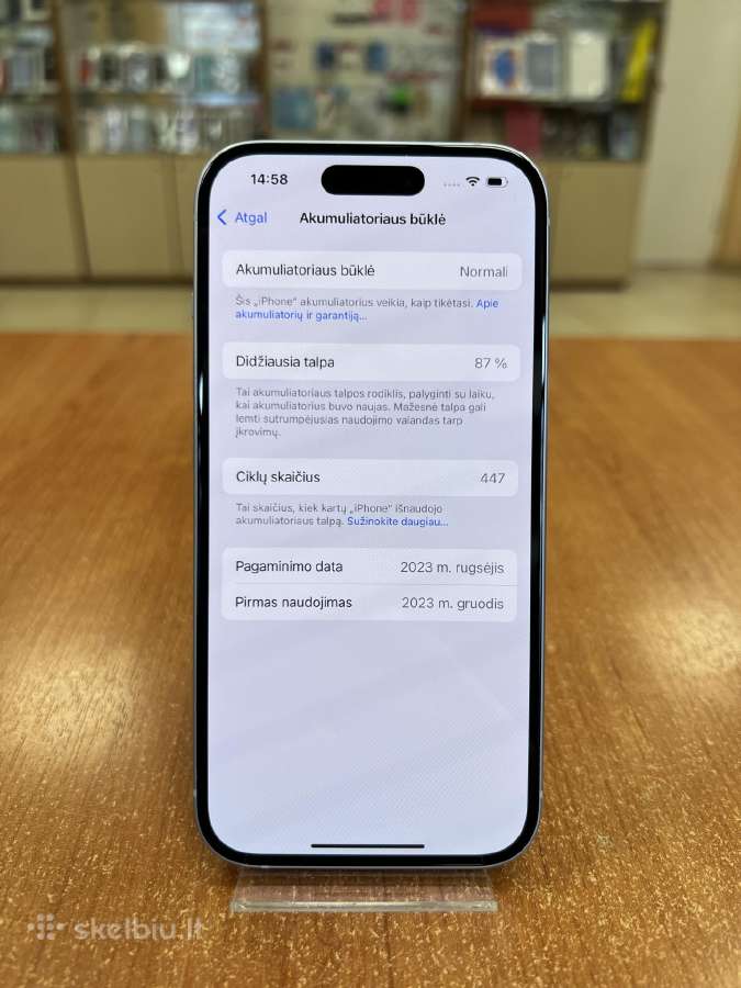 Apple iPhone 15 256 GB (Naudotas) - nuotraukos Nr. 2