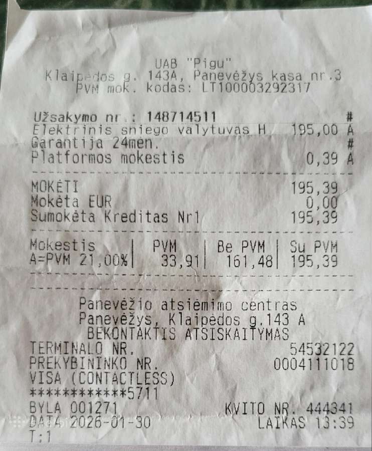 Elektrinis sniego pūstuvas - nuotraukos Nr. 4