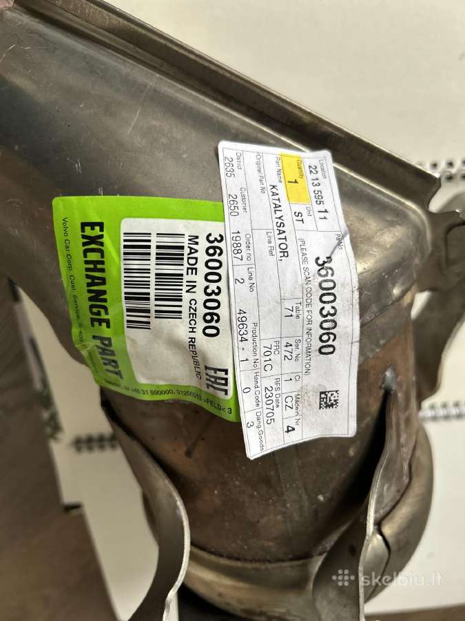 Originalus Volvo Xc40 D3/d4 katalizatorius/dpf - nuotraukos Nr. 3