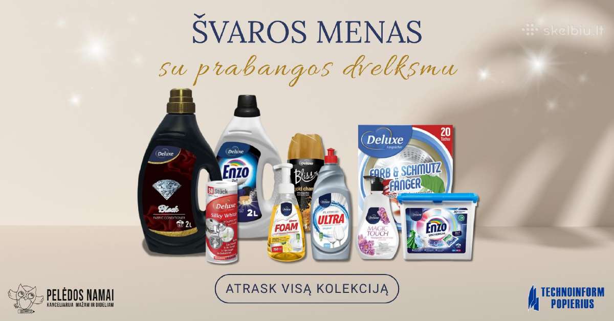 Švaros menas su Deluxe.