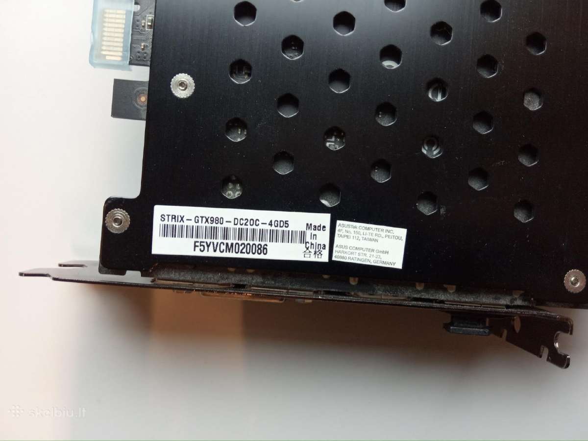 Asus Gtx 980 Strix 4gb - nuotraukos Nr. 3