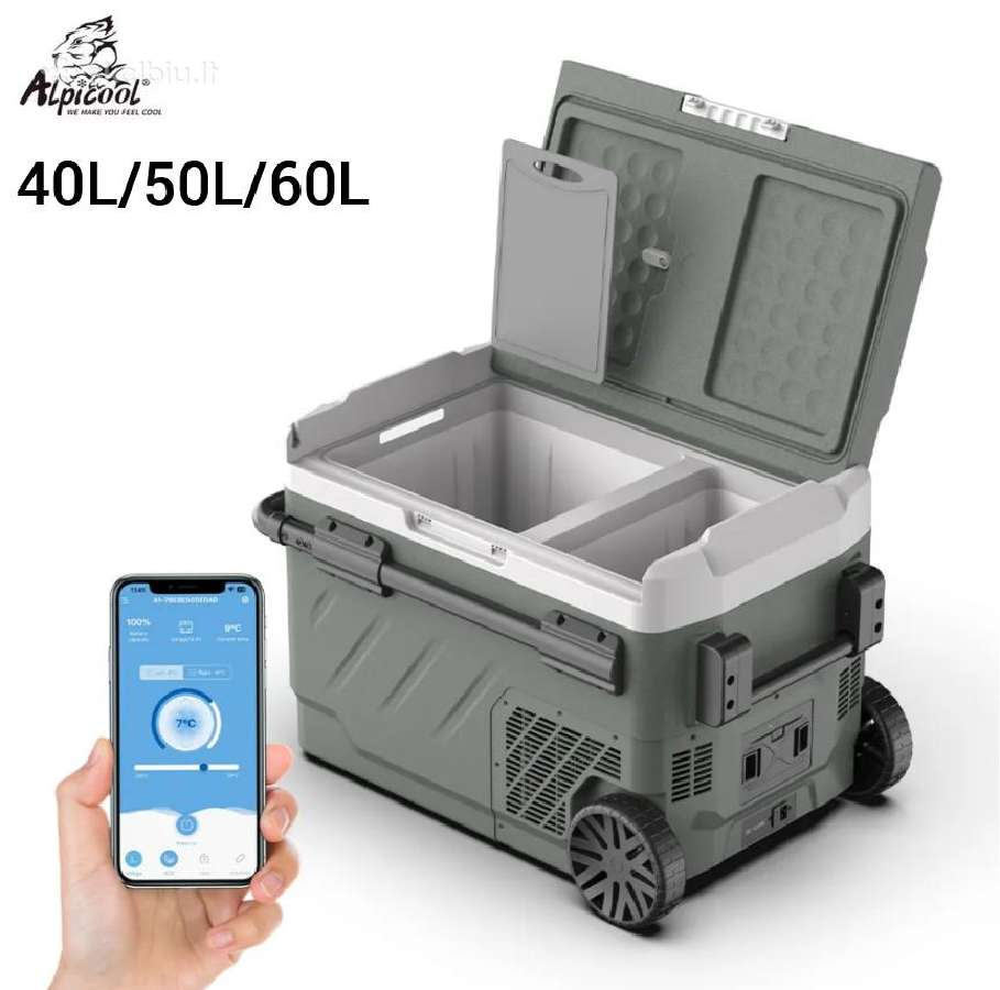 Alpicool Ezgw nešiojamas šaldytuvas 40l/50l/60l 12