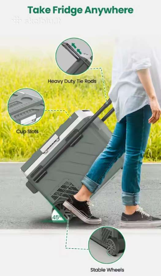 Alpicool Ezgw nešiojamas šaldytuvas 40l/50l/60l 12 - nuotraukos Nr. 17
