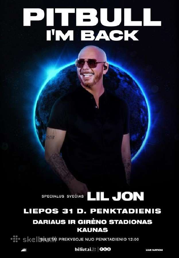 Pitbull Bilietai Stadione