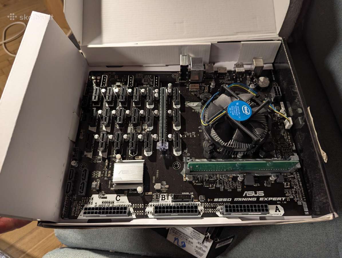 Asus B250 Mining Expert su Cpu ir 8gb Ddr4 RAM - nuotraukos Nr. 3