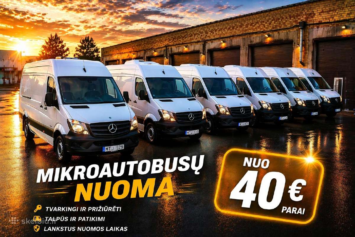 Mikroautobusų nuoma Vilniuje Mercedes Sprinter 40€ - nuotraukos Nr. 12