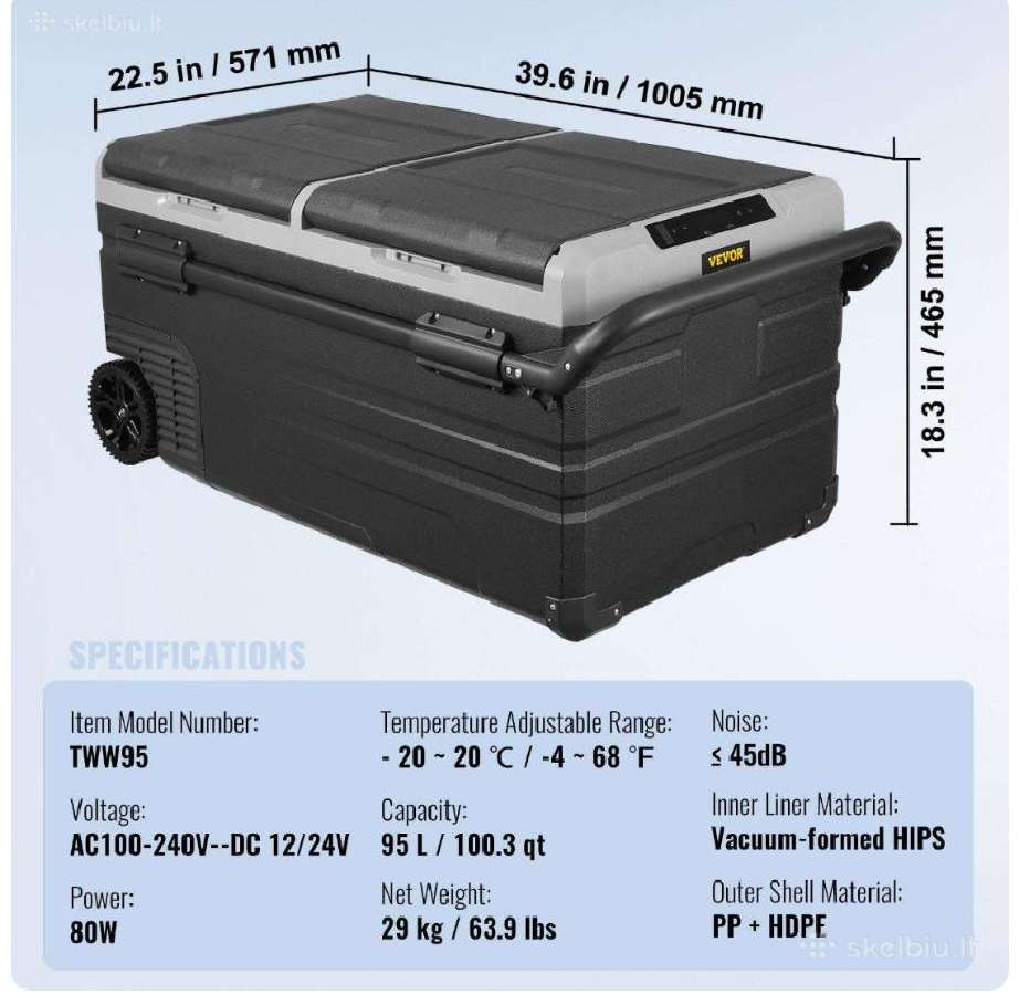 Vevor Tww95 / Tww115 su Bluetooth 12v/24/220v - nuotraukos Nr. 2