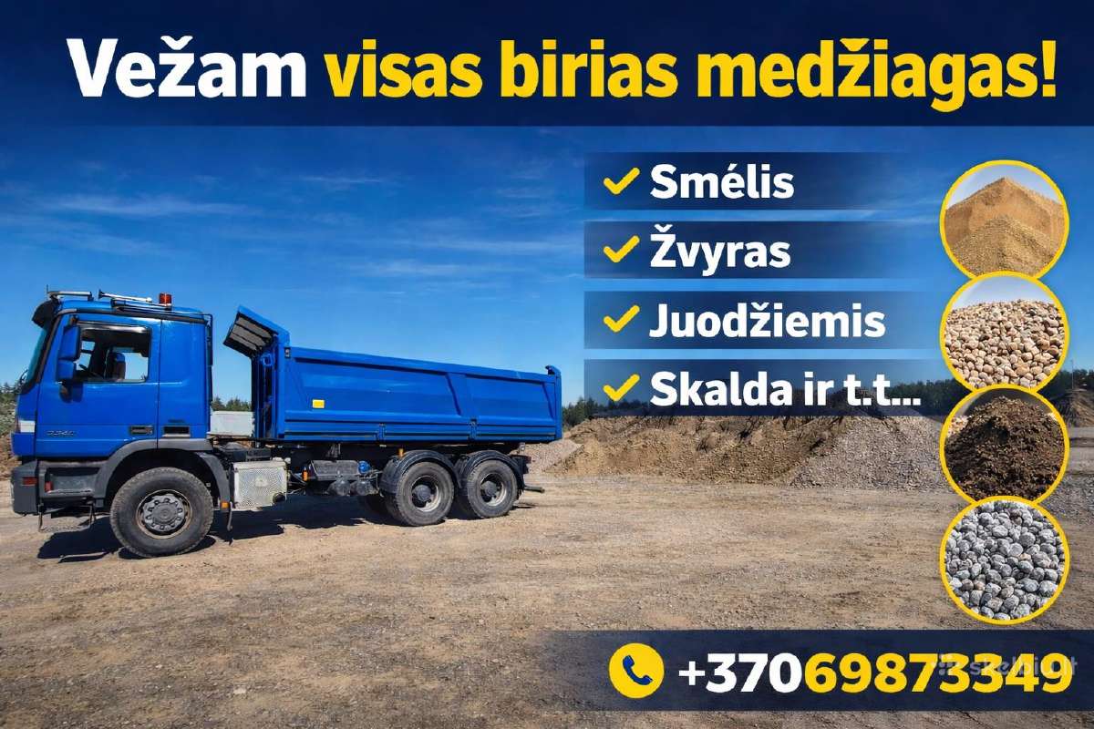 Smelis. Juodžemis. Skalda. Žvirgždas. Žvyras.