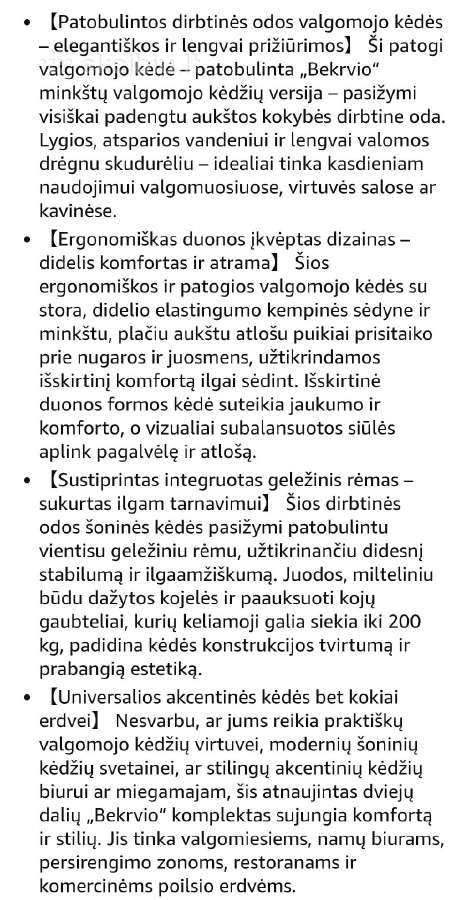 Valgomojo, svetainės kedes,2 vnt - nuotraukos Nr. 6