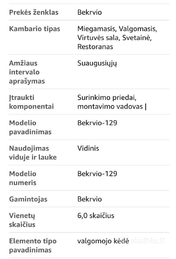 Valgomojo, svetainės kedes,2 vnt - nuotraukos Nr. 7