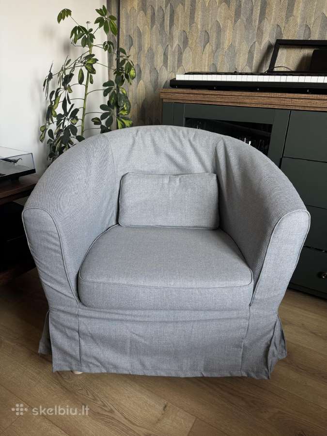 Pilkas Ikea Tullsta fotelis
