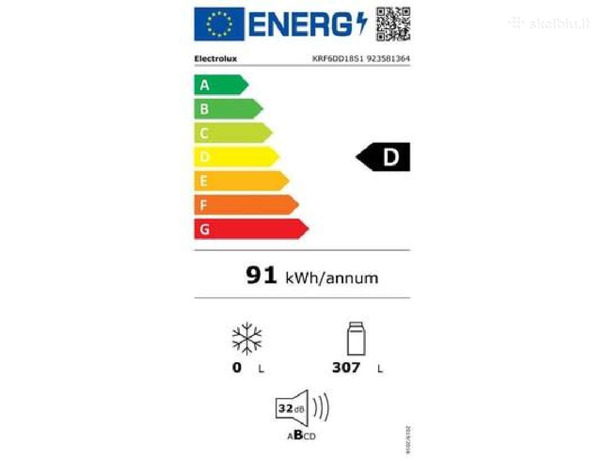 Electrolux Erd6de18s1 nauja tik 91kw į metus Fresh - nuotraukos Nr. 4