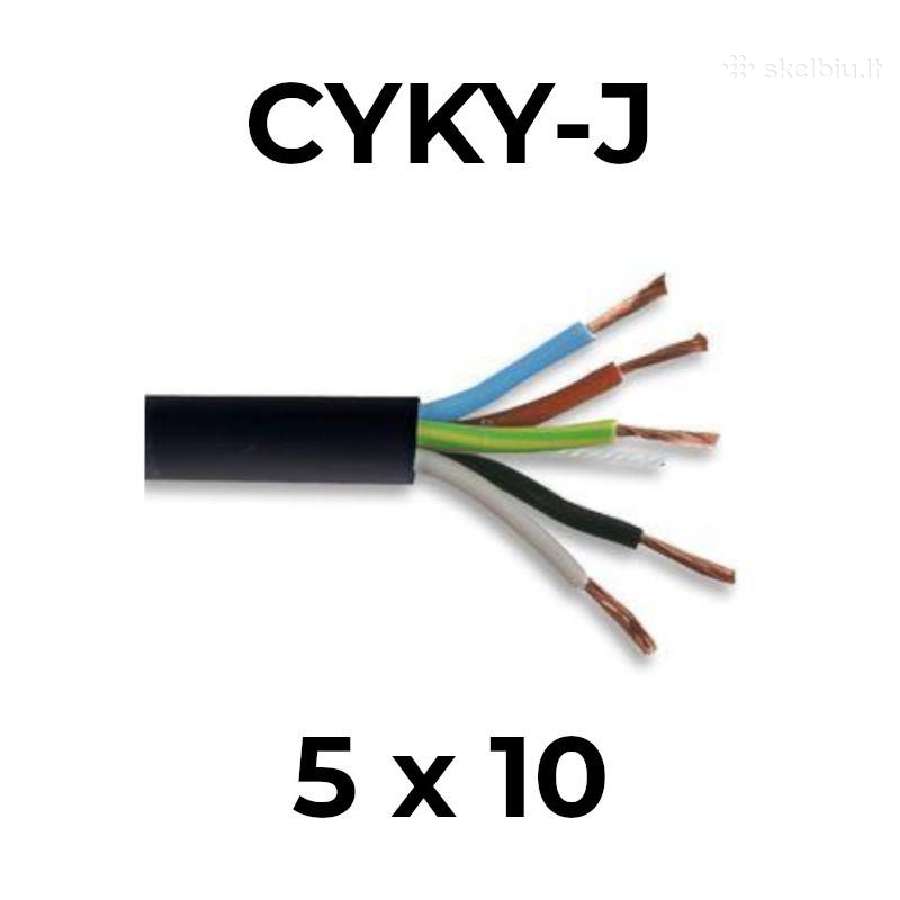 Akcija! Kabelis Cyky 5x10 tik 6,5 Eur