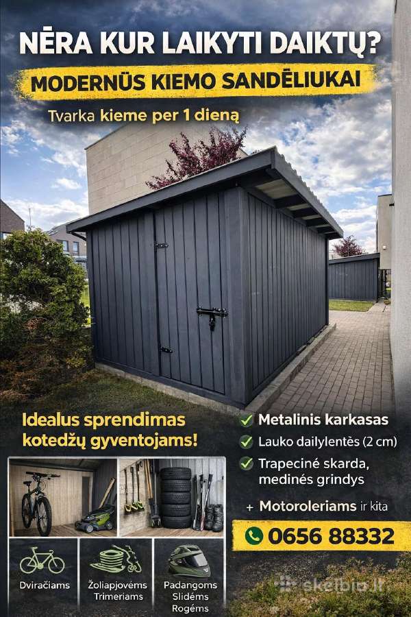 Sandeliukas kotedzui , sodui