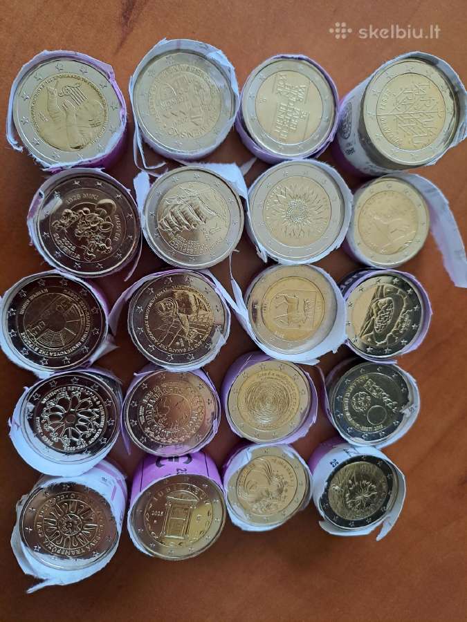 2 eurų proginės monetos Unc (20vnt)