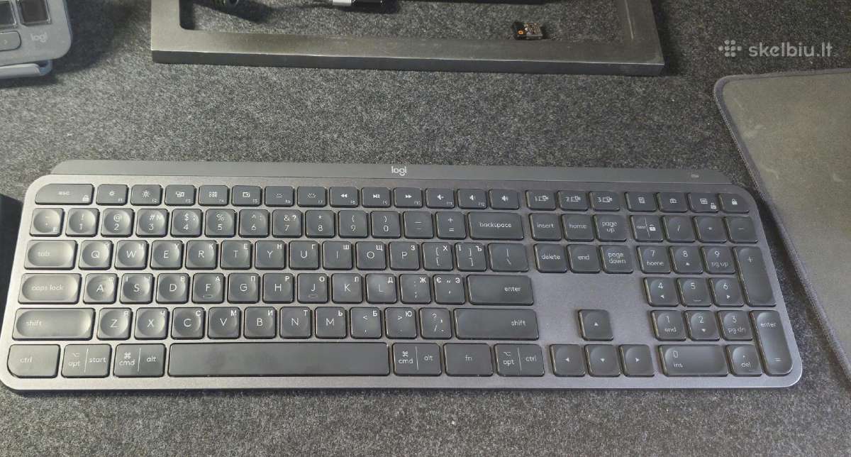 Logitech Mx Keys ir (us+ru)“ klaviatūros