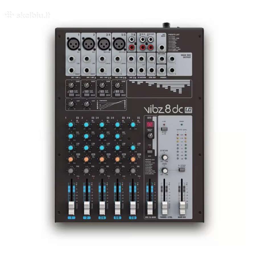 Mikšeris Ld Systems Vibz 8dc su efektais, kompres. - nuotraukos Nr. 2