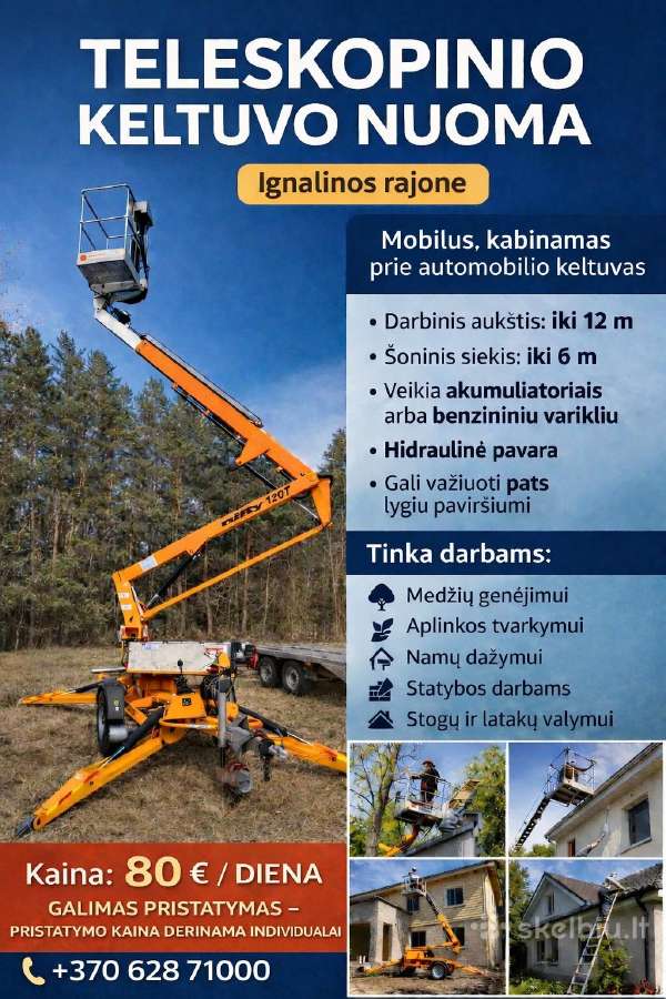 Keltuvas-bokštelis Nuomojamas