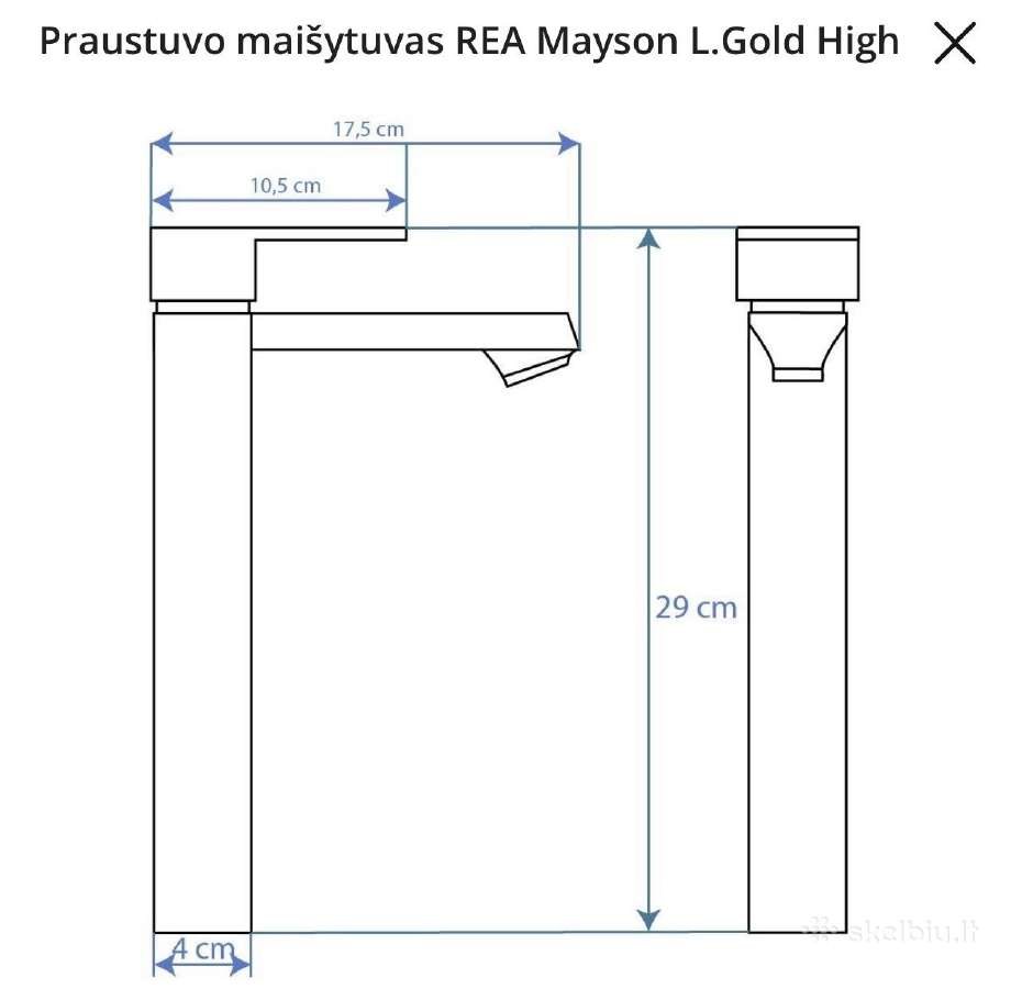 Praustuvo maišytuvas Rea - nuotraukos Nr. 4