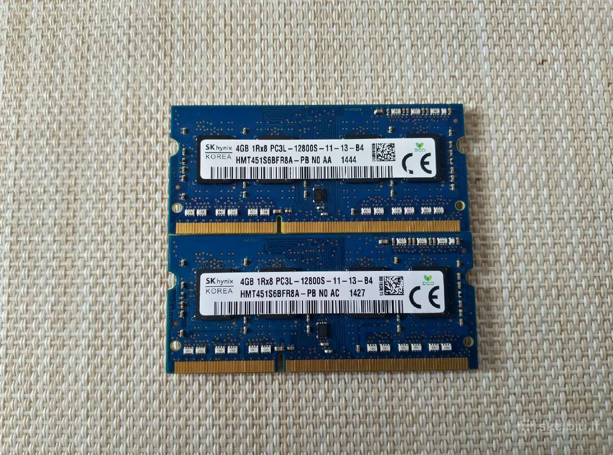 8gb RAM Ddr3l-12800s 1600mhz 1.35v.